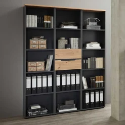 Wohnen Esszimmerregale|Regale*Aktenregal mit vier Fächern & zwei Schubladen - Kuetra