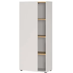 Wohnen Aktenschrank in Hellgrau und Wildeiche Optik - Chiron