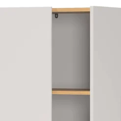 Wohnen Aktenschrank in Hellgrau und Wildeiche Optik - Chiron