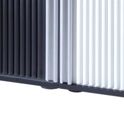 Wohnen Aktenschrank Siparia in Weiß und Schwarz (zweiteilig)