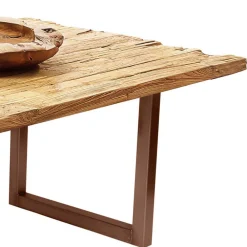 Wohnen Altholz Essenstisch aus massivem Teak rustikal - Numento