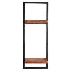 Wohnen Altmetall Loft Wandregal mit 2 Holzböden - Mendoza