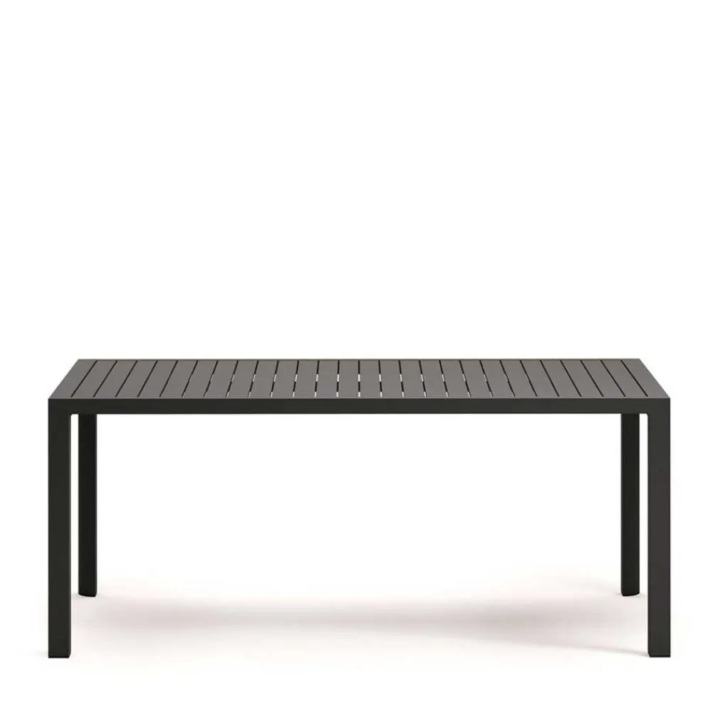 Wohnen Metall-Gartenmöbel|Gartentische*Alu Outdoor Tisch in Dunkelgrau - Lagusta