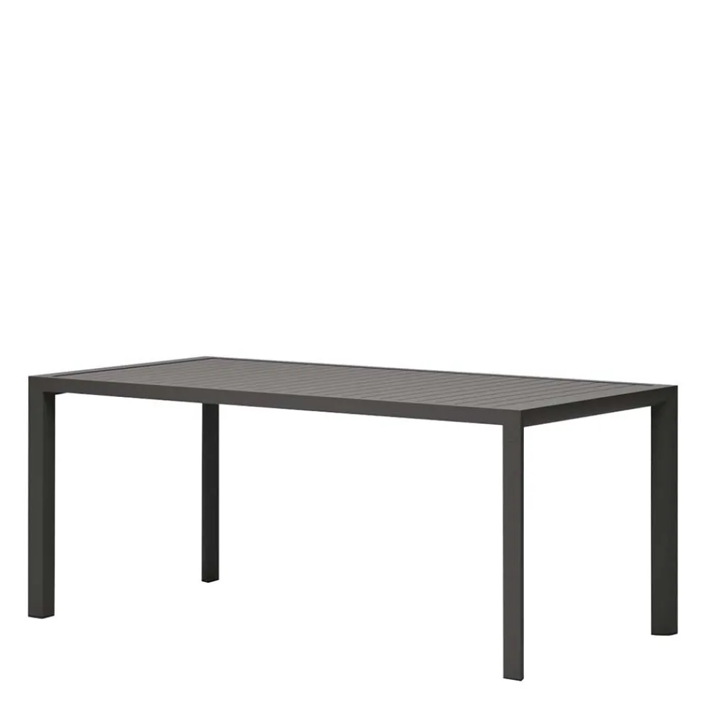 Wohnen Metall-Gartenmöbel|Gartentische*Alu Outdoor Tisch in Dunkelgrau - Lagusta