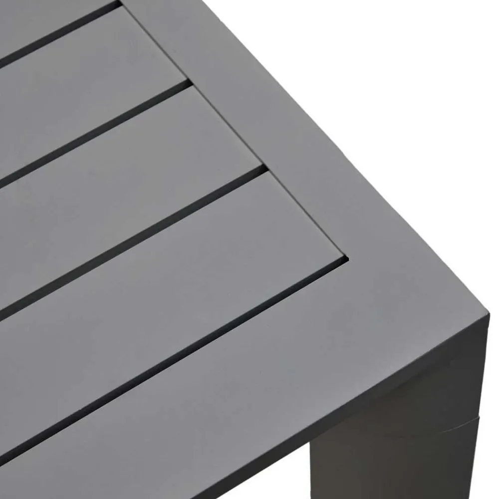 Wohnen Metall-Gartenmöbel|Gartentische*Alu Outdoor Tisch in Dunkelgrau - Lagusta