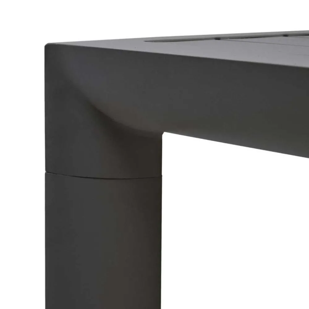 Wohnen Metall-Gartenmöbel|Gartentische*Alu Outdoor Tisch in Dunkelgrau - Lagusta