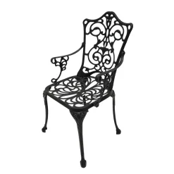 Wohnen Vintage Möbel|Metall-Gartenmöbel*Aluguss Armlehnenstuhl für den Garten - Graziello