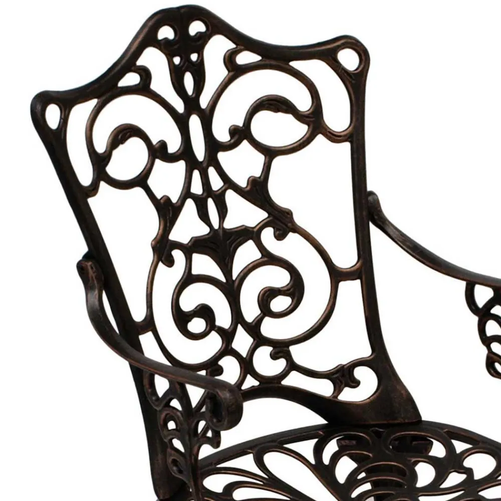 Wohnen Aluguss Sitzgruppe für 4 Personen - Bluesa (fünfteilig)