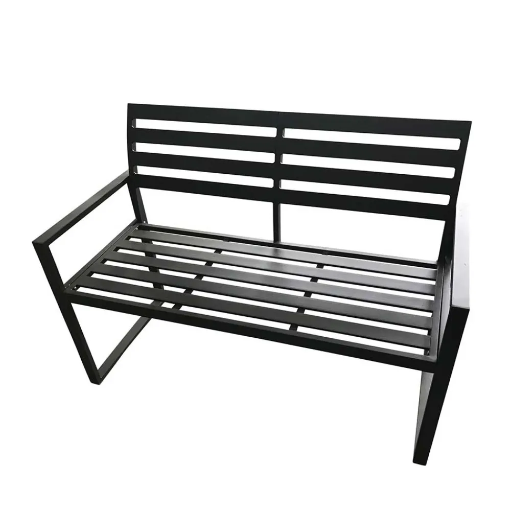 Wohnen Aluminium Gartenbank mit Armlehnen - Calbanyara