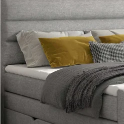 Wohnen Amerikanisches Bett in Grau Stoff - Padiona