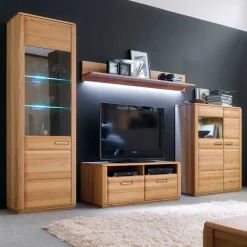 Wohnen Anbauwand Athias aus Kernbuche (vierteilig)