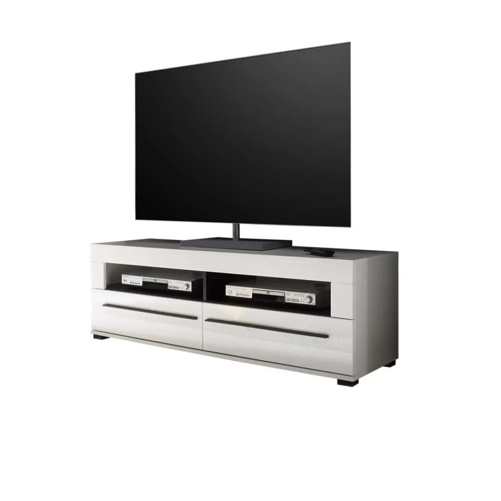 Wohnen Anbauwand Jetongos in Weiß Hochglanz (vierteilig)