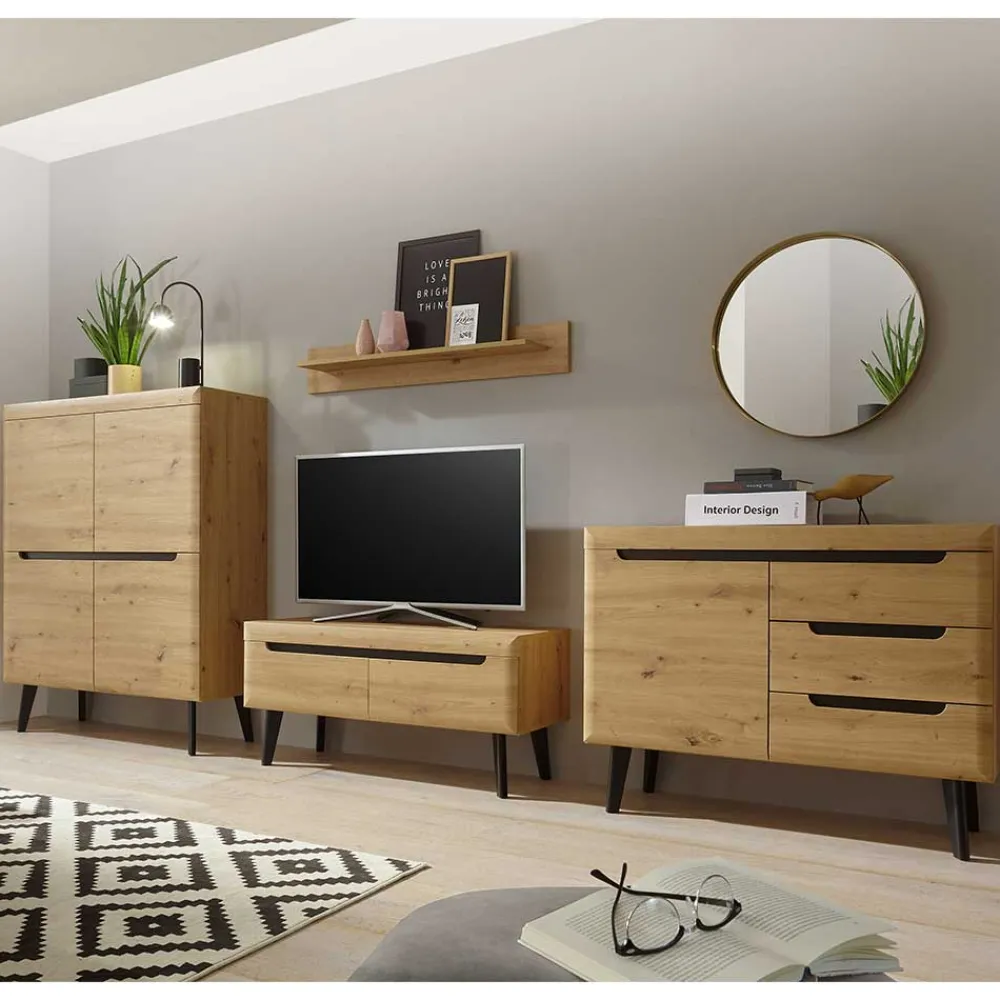 Wohnen Anbauwand Möbel Kombination - Olcian (vierteilig)