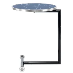 Wohnen Telefontische*Anstelltisch mit Glas in Schwarz Stein Optik - Adamina