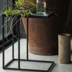 Wohnen Telefontische*Anstelltisch Set in Schwarz - Farog (zweiteilig)