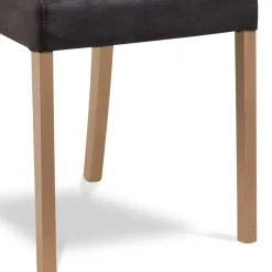 Wohnen Anthrazit Polsterstühle aus Microfaser - Daricca (2er Set)