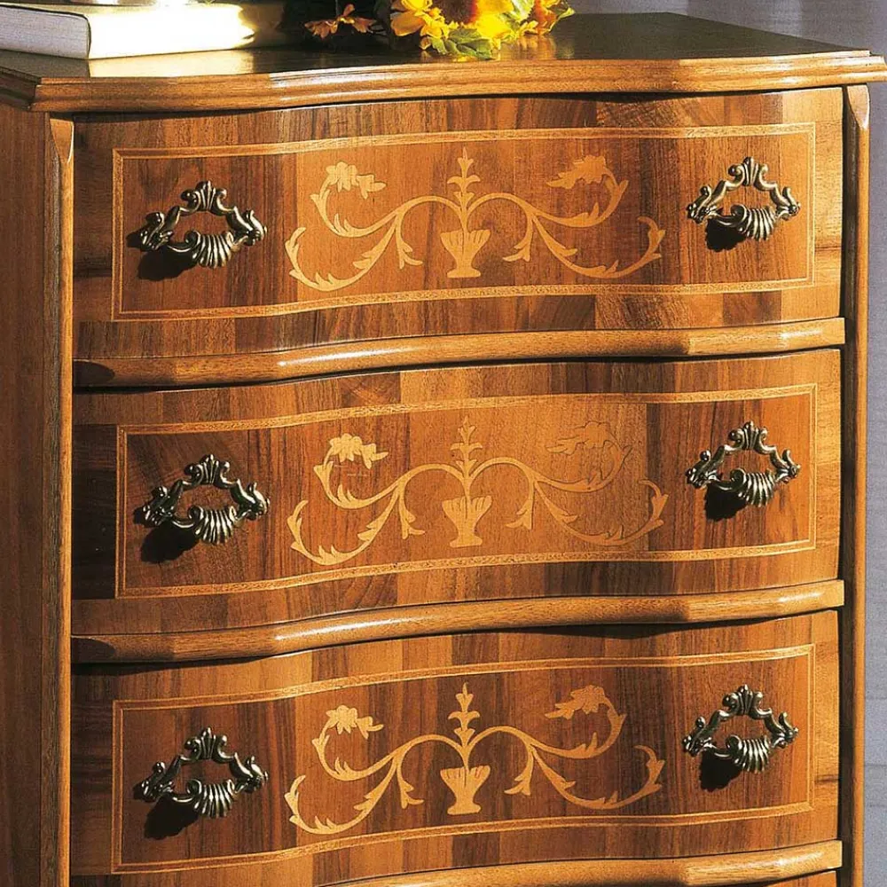 Wohnen Flurkommoden*Antike Kommode Agosto in Nussbaumfarben