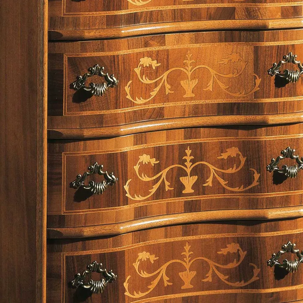 Wohnen Flurkommoden*Antike Kommode Agosto in Nussbaumfarben