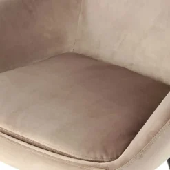 Wohnen Aparter Tischsessel in Taupe Samtstoff - Volpedusa (2er Set)