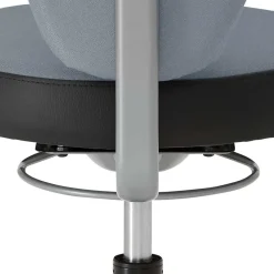 Wohnen Barhocker|Hocker*Arbeitshocker mit Lehne in Grau Schwarz - Camcupa