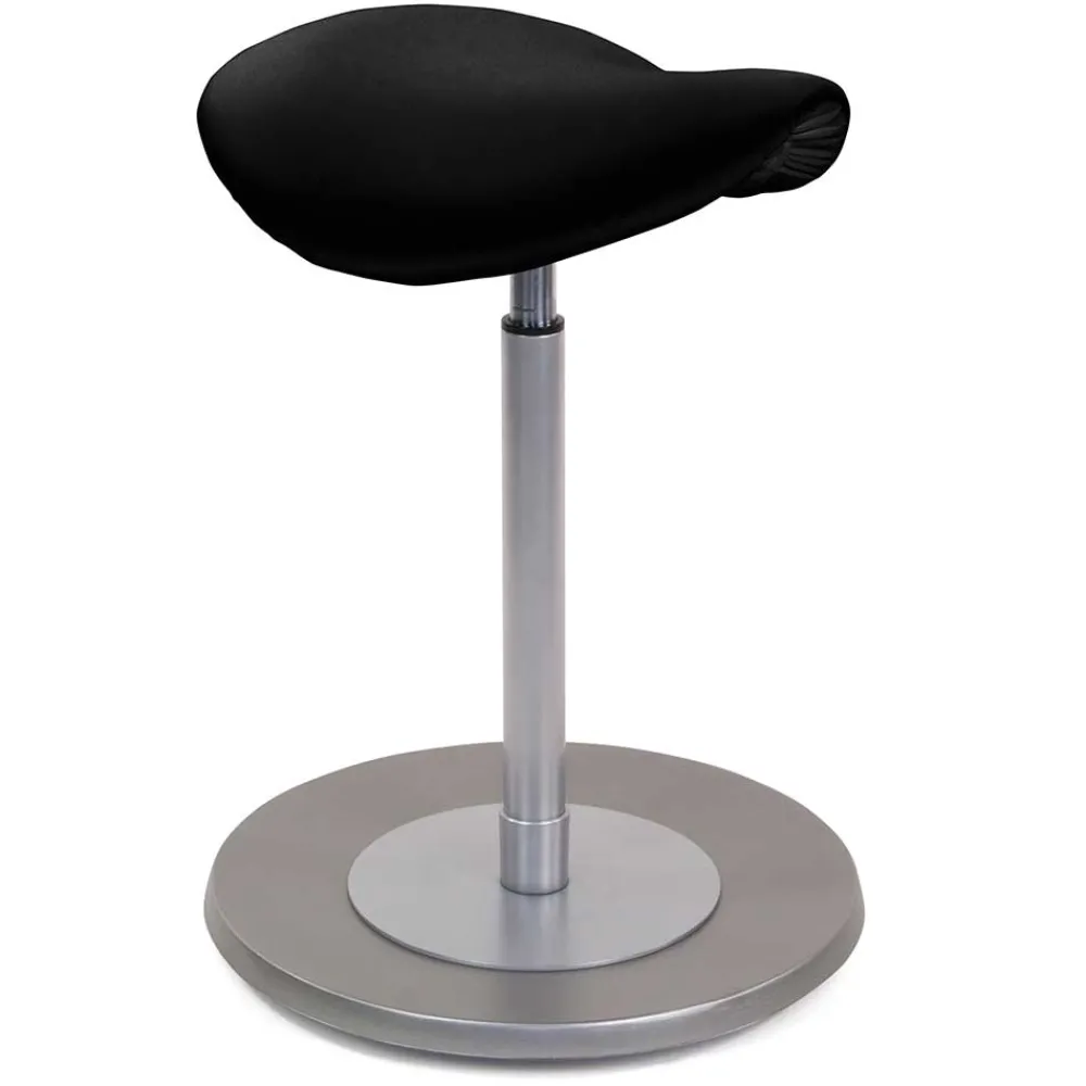 Wohnen Arbeitshocker mit Sattelsitz in Schwarz - Simeona