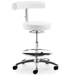 Wohnen Arbeitsstuhl mit schmaler Lehne in Weiß - Smilen