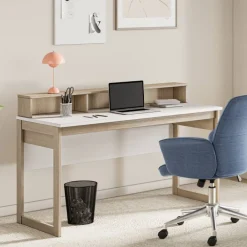 Wohnen Home Office Möbel|Büro Komplett*Arbeitszimmer Möbel-Kombi in Weiß - Ovidio (dreiteilig)