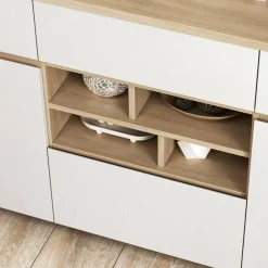 Wohnen Home Office Möbel|Büro Komplett*Arbeitszimmer Möbel-Kombi in Weiß - Ovidio (dreiteilig)