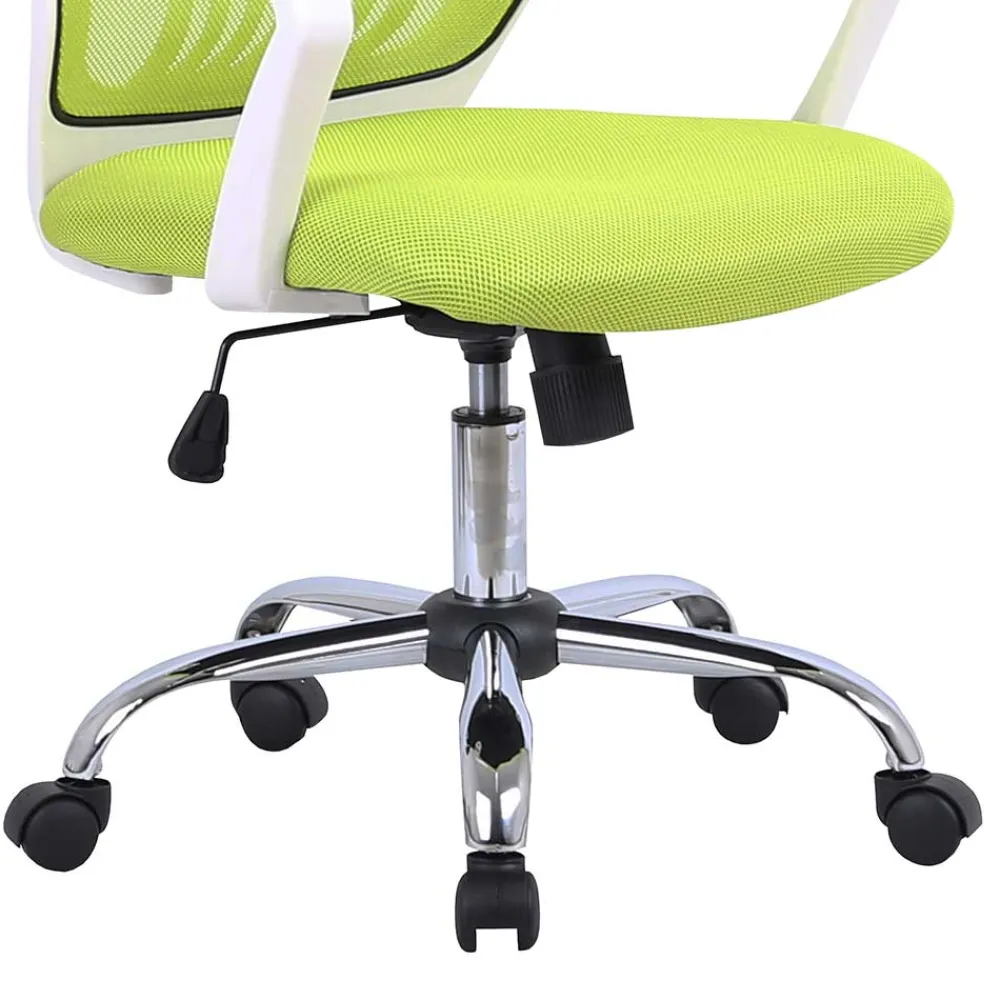 Wohnen Bürostühle*Armlehnen Büro-Drehstuhl in Hellgrün & Weiß - Lianessa