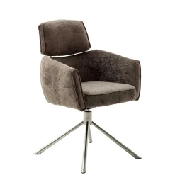 Wohnen Armlehnen Drehstuhl in Braun - Arjama (2er Set)