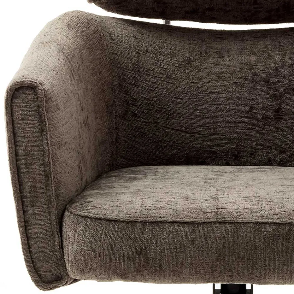 Wohnen Armlehnen Drehstuhl in Braun - Arjama (2er Set)