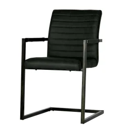 Wohnen Armlehnen Freischwinger in Anthrazit - Birte (2er Set)