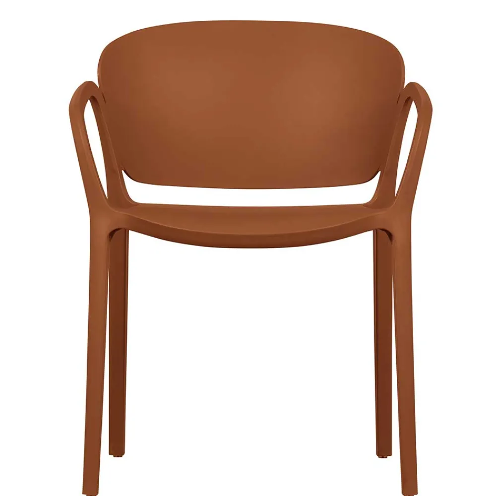 Wohnen Korbmöbel|Gartenstühle*Armlehnen Kunststoffstühle in Braun - Vincentro (4er Set)