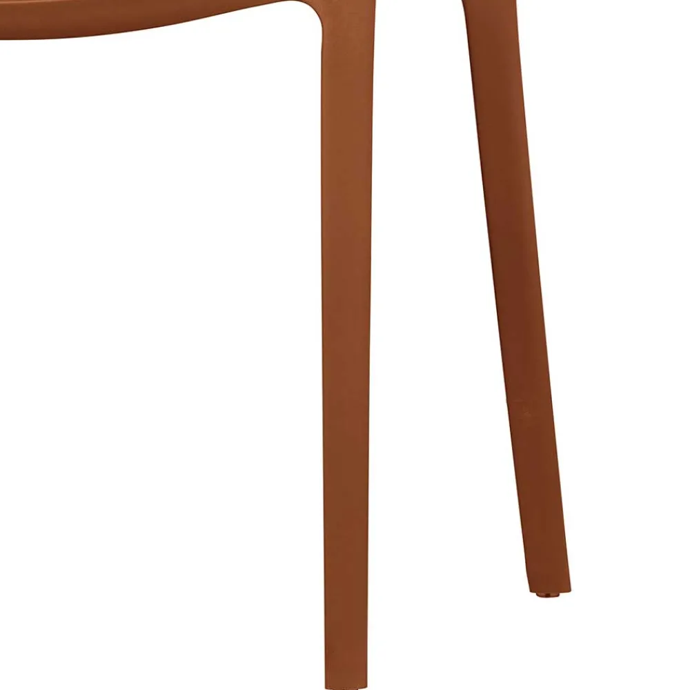 Wohnen Korbmöbel|Gartenstühle*Armlehnen Kunststoffstühle in Braun - Vincentro (4er Set)