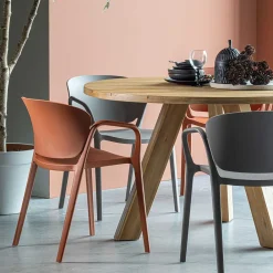 Wohnen Korbmöbel|Gartenstühle*Armlehnen Kunststoffstühle in Braun - Vincentro (4er Set)