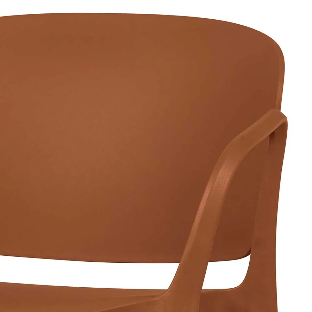 Wohnen Korbmöbel|Gartenstühle*Armlehnen Kunststoffstühle in Braun - Vincentro (4er Set)