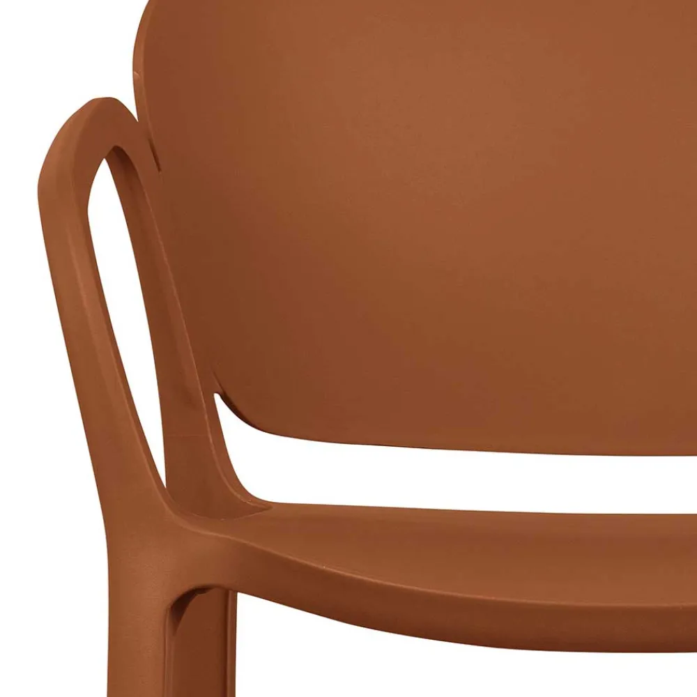 Wohnen Korbmöbel|Gartenstühle*Armlehnen Kunststoffstühle in Braun - Vincentro (4er Set)