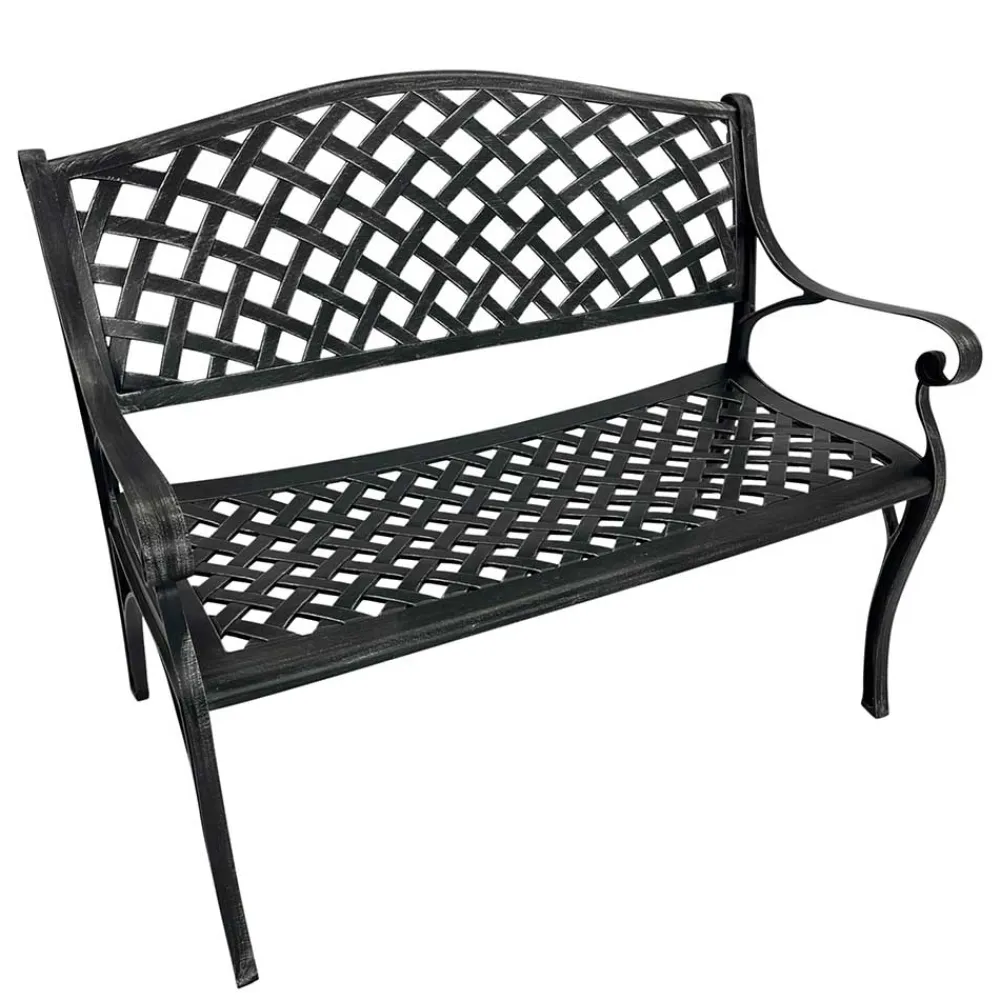 Wohnen Armlehnen Parkbank im Vintage Look - Mora