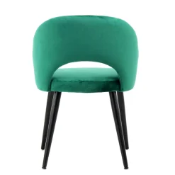 Wohnen Armlehnen Polsterstuhl mit Samt Grün - Vianada (2er Set)