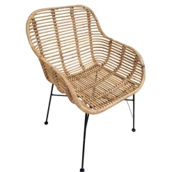 Wohnen Armlehnen Rattanstuhl in Natur - Landhuis (2er Set)