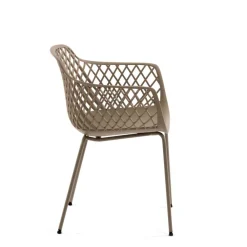 Wohnen Armlehnen Schalenstuhl in Beige - Pierega (4er Set)