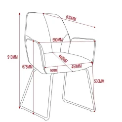 Wohnen Wohnzimmerstühle*Armlehnenstühle mit Bügelgestell - Ykan (2er Set)