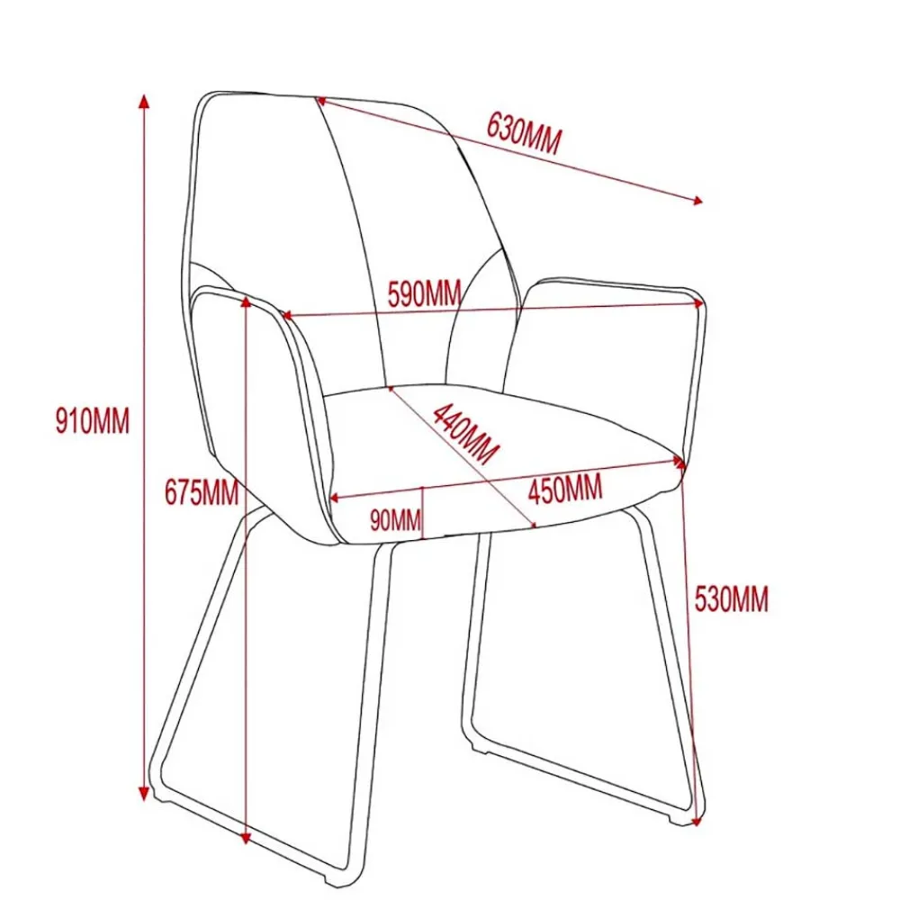 Wohnen Wohnzimmerstühle*Armlehnenstühle mit Bügelgestell - Ykan (2er Set)