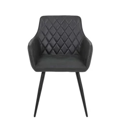 Wohnen Armlehnenstuehle in Anthrazit Samtvelours - Naas (2er Set)