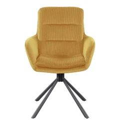 Wohnen Armlehnenstuhl aus Cord in Gold - Paytons