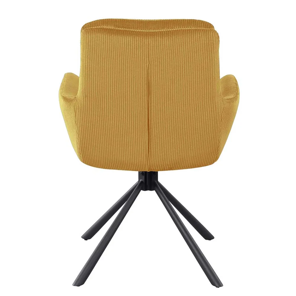 Wohnen Armlehnenstuhl aus Cord in Gold - Paytons