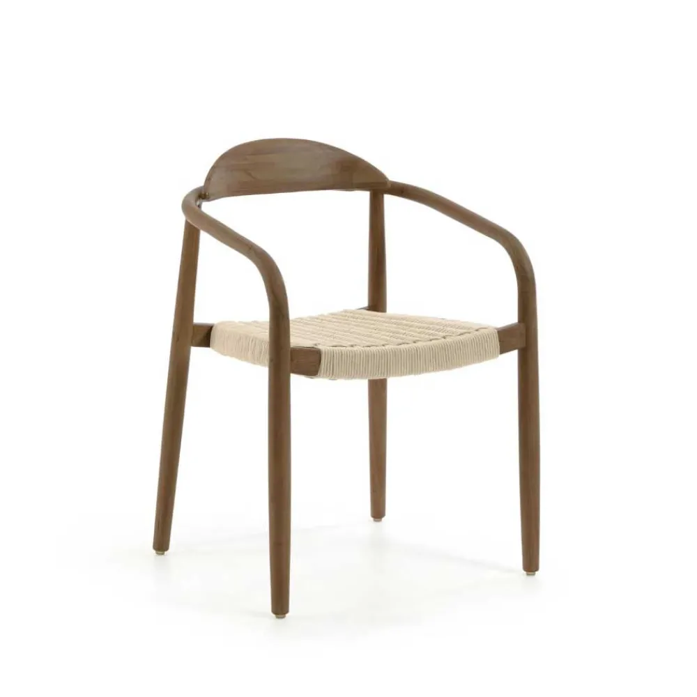 Wohnen Rattanmöbel*Armlehnenstuhl aus Kordel Geflecht - Vilvia (4er Set)