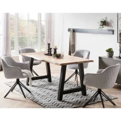 Wohnen Schwarze Möbel|Graue Möbel*Armlehnenstuhl drehbar für Esstisch - Onesting