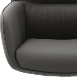 Wohnen Wohnzimmerstühle*Armlehnenstuhl in Anthrazit Leder - Carbonaro (2er Set)