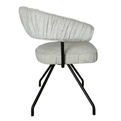 Wohnen Küchenstühle|Esszimmerstühle*Armlehnenstuhl in Beige Chenille - Florina (2er Set)